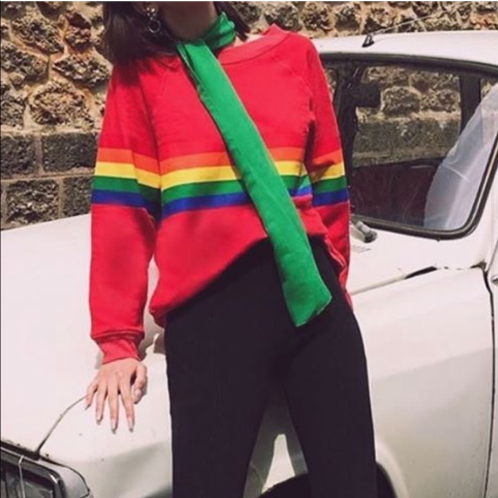 Saturday School Rainbow Sweatshirt